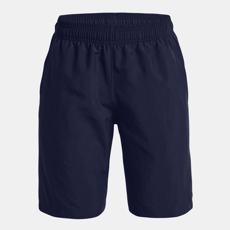 Boys' Under Armour Woven Graphic Shorts Midnight Navy / White YMD (137 - 149 cm)